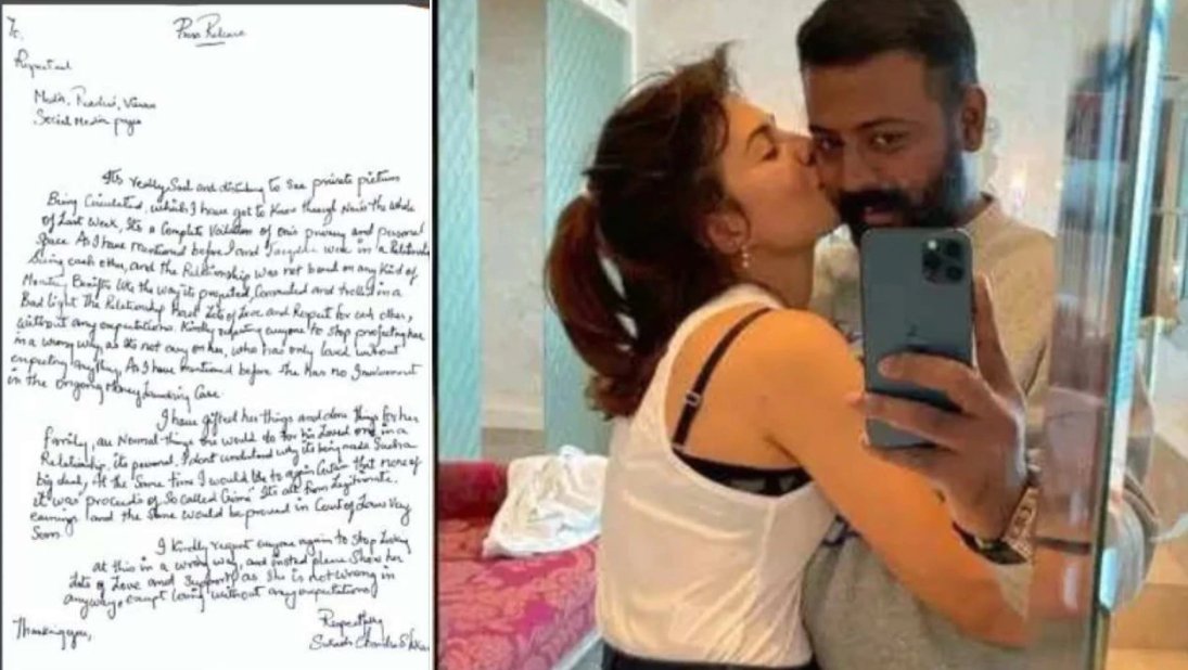 Conman Sukesh Chandrashekhar released a handwritten letter from jail to defend Jacqueline in a money – laundering case. It was only a “love without expectation” says former
