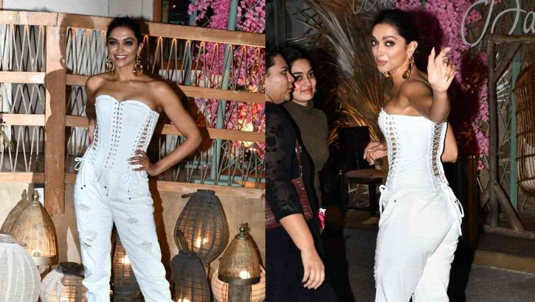 Deepika Padukone choose all white outfit for GEHRAYIAN’s success bash. Ananya Pandey , Siddhanth Chaturvedi and others  joined the celebration as well