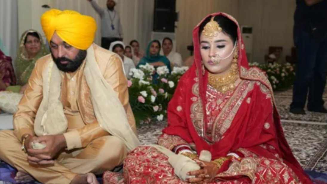 Punjab CM Bhagwant Mann ties knot, ‘Din Shagna Da Chadya,’ tweets bride Gurpreet