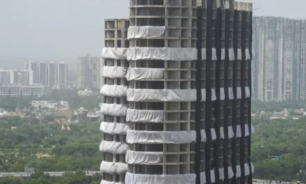 Super-Tech Twin Towers , Noida Demolished Incurring Total Loss Of About 500 Crores