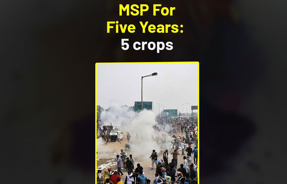 MSP for five years | Five crops | Farmers Protest